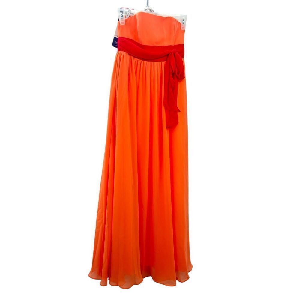 Alfred Angelo Strapless Chiffon Gown Size 12 new with tags